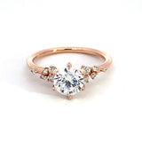 14K Rose Gold Reena Classic Round Diamond Engagement Ring