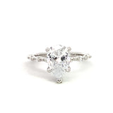14K White Gold Adeena Hidden Halo Pear Diamond Engagement Ring