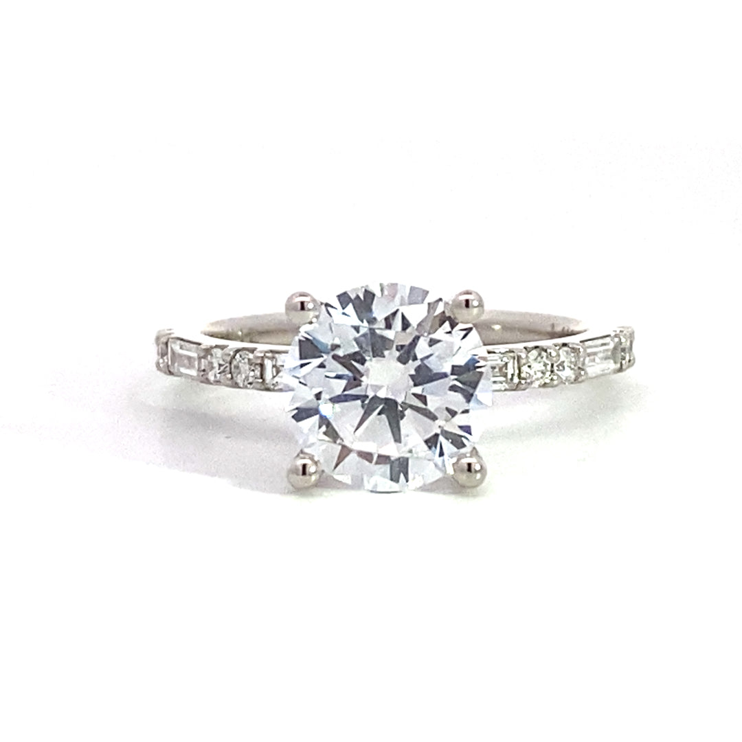 14K White Gold Tessa Classic Round Diamond Engagement Ring