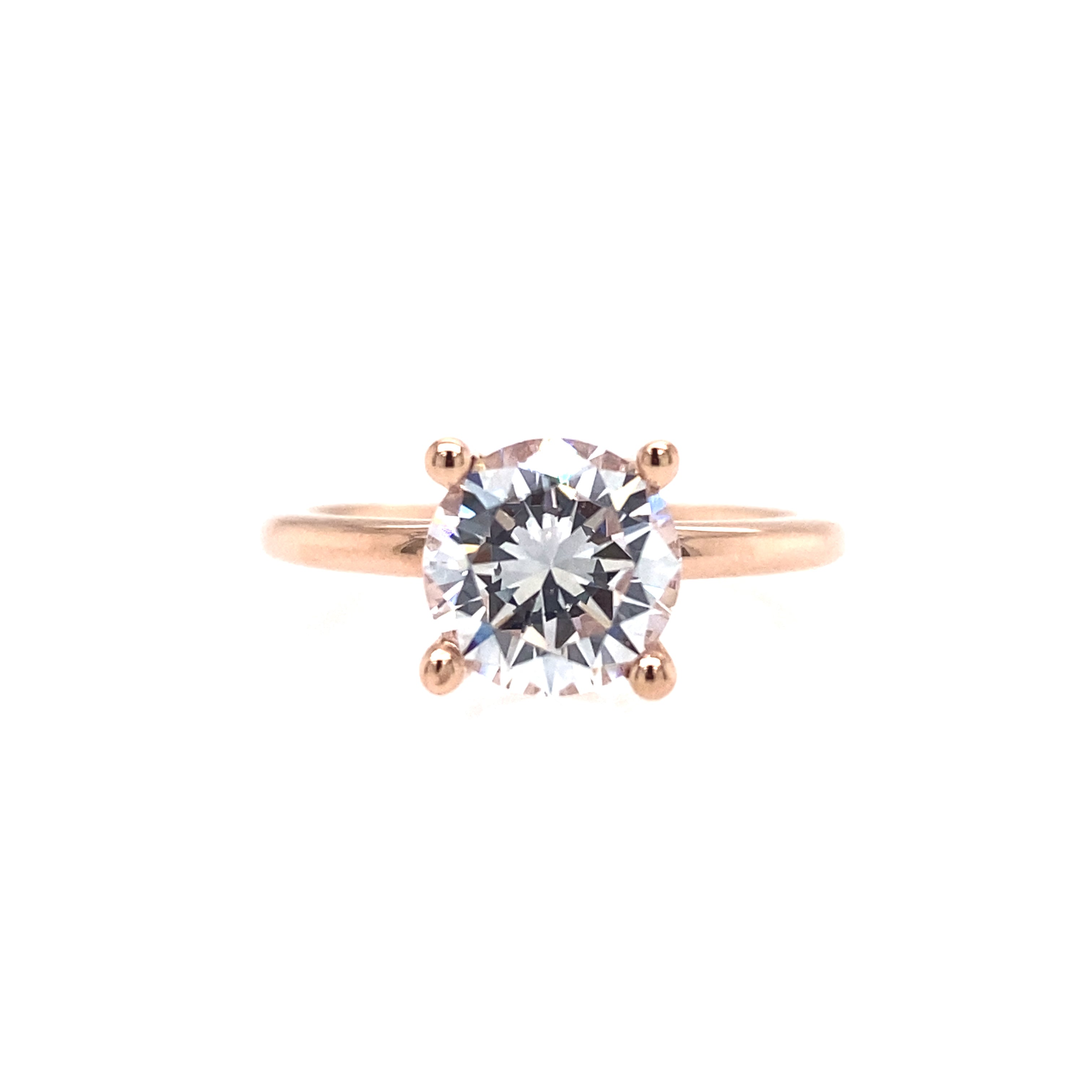14K Rose Gold Evelina Solitaire Engagement Ring
