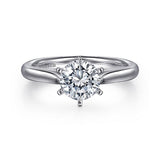 14K White Gold Allie Round Diamond Engagement Ring