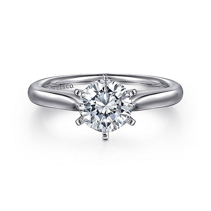 14K White Gold Allie Round Diamond Engagement Ring