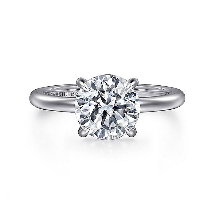 14K White Gold Ali Round Diamond Engagement Ring