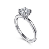 14K White Gold Ali Round Diamond Engagement Ring