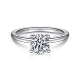 14K White Gold Ali Round Diamond Engagement Ring
