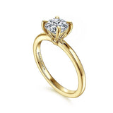 14K Yellow Gold Ali Round Diamond Engagement Ring