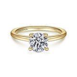 14K Yellow Gold Ali Round Diamond Engagement Ring