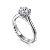 14K White Gold Tiona Round Diamond Engagement Ring