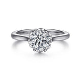 14K White Gold Tiona Round Diamond Engagement Ring