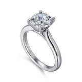 14K White Gold Lauren Round Diamond Engagement Ring