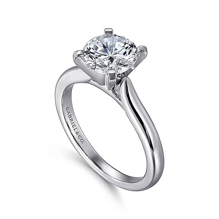 14K White Gold Lauren Round Diamond Engagement Ring