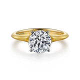 14K White And Yellow Gold Ellis Round Diamond Engagement Ring