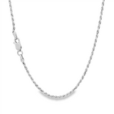 JT ESTATE  Sterling Silver 30 Inch Rope Chain
