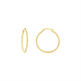 10K Yellow Gold 30mm Hoop Earrings