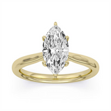 14K Yellow Gold 2.02Ct Marquise Lab Grown Diamonds Solitaire Engagement Ring