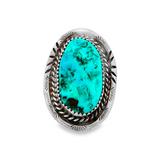 JT ESTATE Sterling Silver Turquoise Ring