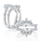 14K White Gold Natural Diamond Ring Enhancer