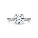 14K White Gold 'Jasmine' Classic Round Natural Diamonds Engagement Ring
