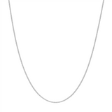 10K White Gold 18 Inches Cable Chain