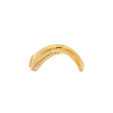 14K Yellow Gold Free Form Natural Diamonds Ring