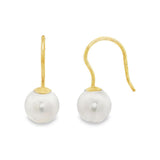JT ESTATE 14K Yellow Gold Pearls Drop Earrings