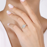 14K Yellow Gold 'Cove' Organic Round Natural Diamonds Engagement Ring
