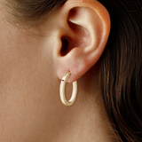 14K Yellow Gold Small Square Hoop Earrings