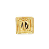 JT ESTATE 14K Yellow Gold Lapis Omega Back Earrings
