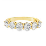 18K Yellow Gold Bold Diamond Anniversary Natural Diamonds Band
