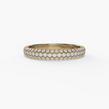 14K Yellow Gold Classic Natural Diamonds Band