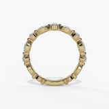 14K Yellow Gold Modern Natural Diamonds Band