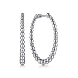 Sterling Silver Large Oval Bujukan Hoops