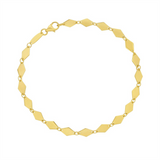 14K Yellow Gold Mirror Kite Link BraceleT
