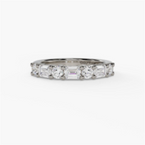14K White Gold Classic Natural Diamonds Band