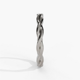14K White Gold Twist Band