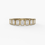 14K Yellow Gold Contemporary Natural Diamonds Band