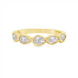 18K Yellow Gold Contemporary Natural Diamonds Band