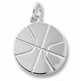 Sterling Silver Basketball Charm