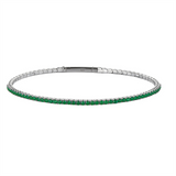 Sterling Silver May Birthstone Flex Bracelet