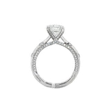 Platinum White Gold 2.57Ct Round Lab Grown Diamonds Contemporary Engagement Ring