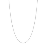 14K White Gold 16 Inches Box Chain