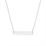 Sterling Silver Mini Bar Necklace