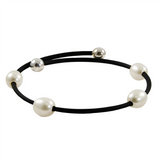 Sterling Silver 'Off The Cuff' Freshwater Pearl Bracelet