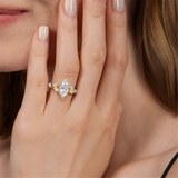 14K Yellow Gold 'Charlina' Twist Marquise Natural Diamonds Engagement Ring