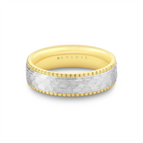 14K White And Yellow Gold 6mm Straight Band