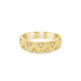 14K Yellow Gold Contemporary Natural Diamonds Band