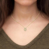 10K Yellow Gold Natural Diamonds Bubble Initial G Pendant