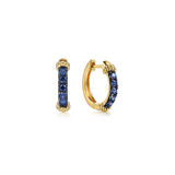 14K Yellow Gold 15mm Bujukan Huggie Earrings