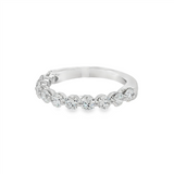 14K White Gold Lab Grown Diamond Single Prong Modern Band
