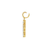 18K Yellow Gold Natural Diamonds Cross Enhancer Pendant